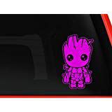 Baby Groot Guardians of the Galaxy Car Truck Macbook Mac Air Laptop toolbox Lunch box Vinyl Decal sticker Approx. 5.5" inches (pink)