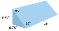 AliMed Double Angle Wedge Positioner, 55 Degree Wedge, Uncovered, 6.75"Wx25"Lx9.75"H, Case of 8
