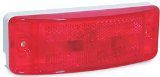 RoadPro RP-46872 Red 6" x 2" Light with 2-Prong Connector and White Base