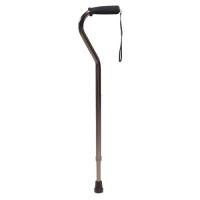 Lumex Adjustable Offset Canes, Nitrile Grip, 31"-39", Black, Each
