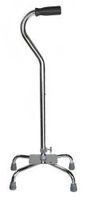 McKesson Chrome Steel Large Base Quad Cane 29 to 37.5" Height
