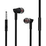 Headphones, Earbuds Earphones with Microphone and Volume Control, Wired Headphones for Smartphone Compatible with 3.5 mm Corded Headsets Black (Black 4)
