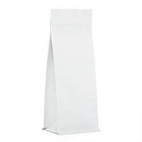 White Zip Top Square Bottom Gusseted Pouch - 3-1/2 X 2-3/4 X 9-3/8 - Case 1000