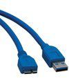USB 3.0 Super Speed 5Gbps A to Micro Device Cable (6 Feet, Blue) for Toshiba tv & video