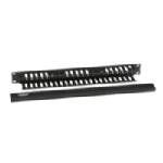 Black Box 1U Horizontal 19" IT Rackmount Cable Manager Single-Sided Black