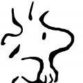Chase Grace Studio Peanuts Cartoon Inspired Woodstock (2 PACK) Vinyl Decal Sticker|BLACK|Cars Trucks Vans SUV Laptops Wall Art|5" X 3.5"|CGS681