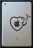 Ipad Stethoscope RN heart Ipad Macbook Decal Skin Sticker Laptop
