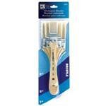 Loew Cornell Brush Bristle Short Hndl 3pc