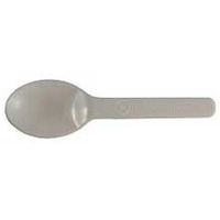 World Centric Compostable Up to 120 Fahrenheit PLA Tasting Spoon, 3 inch - 3000 per case.