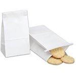 Uline Shipping Supply S-6907 White Bakery Bags White (Case of 250)