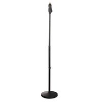 Pyle Universal Microphone Stand - M-6 Mic Mount Holder and Height Adjustable from 27.5" to 57.5" Inch High w/ Compact Round Base Plate - Quick Setting Lock-Tight Knob Lightweight and Reliable PMKS40
