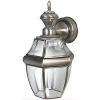 Heath Zenith Motion Sensor Carriage Lantern A19 14.5 In. Antique Silver Uses 1 Med Base Bx