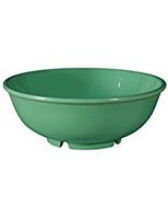 Yanco MS-5807GR Mile Stone Salad Bowl, 24 OZ Capacity, 2.5" Height, 7.25" Diameter, Melamine, Green Color, Pack of 24