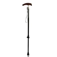 Crutches Elderly One-Hand Carbon Outdoor Non-Slip Power Auxiliary Chicken Wings Wooden Handle Stick Black (Color : Black, Size : 74cm)