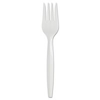 SmartStock Plastic Cutlery Refill, 5.8in, Fork, White, 40/Pack, 24 Packs/Case, Sold as 1 Carton