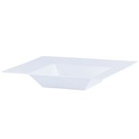 Hanna K. Signature Collection 10 Count Square Plastic Bowl, 12-Ounce, White