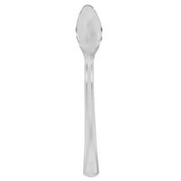 Club Pack of 288 Clear Premium TrendWare Plastic Party Mini Spoons 4"