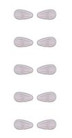 NicelyFit Screw-In Nose Pads w Air Cushion for Oakley Eye Glass Eyeglass Sunglass Frames 15mm x 7mm (Clear - 5 Pairs)