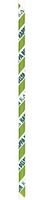 Creative Converting 24 Count Paper Straws, Kappa Delta, Green/White