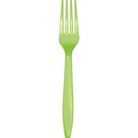 Club Pack of 600 Fresh lime green Premium Heavy-Duty Plastic Party Forks