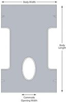 2-Point Slings: Canvas Fabric, Without Commode Opening, 220 lb. Weight Capacity