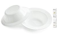 " OCCASIONS" 240 Bowls Pack, Heavyweight Disposable Wedding Party Plastic Dessert Ice Cream Bowls (6 oz Ice cream bowls, Plain White)