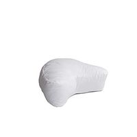 Hermell Products Mini CPAP Travel Pillow , Solid White Cotton-Blend