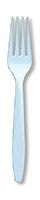 Club Pack of 600 Pastel Blue Premium Heavy-Duty Plastic Party Forks