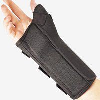 BSN Medical FLA 22-460SMBLK Pro Lite Wrist Splint with Abducted Thumb for Right, Black, Small