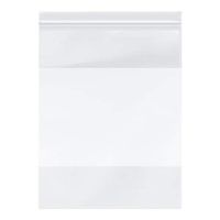 Plymor Heavy Duty Plastic Reclosable Zipper Bags w/White Block, 4 Mil, 10" x 13" (Case of 500)