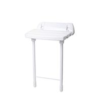 XH White Legged Chair Shower Stool Aluminum Alloy + Abs Collapsible for The Elderly, The Elderly, Disabled, Disabled and Injured, Support up to 330 Pounds