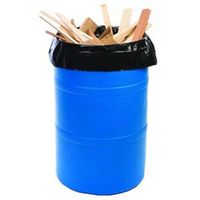 38 X 60" 4 Mil 55-60 Gallon Black Drum Liners (50 Bags) - Laddawn 3300