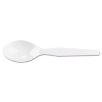 DIXTM207 - Plastic Tableware, Heavy Mediumweight Teaspoons, White