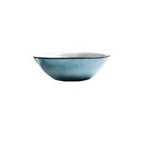 Home big wrist Ceramic Bowl Japanese Household Restaurant Pasta Tray Salad Plate Round Tableware 19.7x6.2cm Decorative hotel retro soup bowl