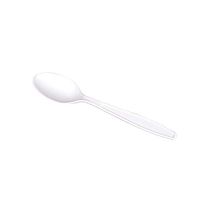 Karat U2033W 6.1" PP Extra-Heavy Weight Disposable Teaspoon, White (Pack of 1000)