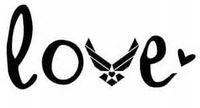 Chase Grace Studio Air Force Love USAF Military Wife Vinyl Decal Sticker|White|Cars Trucks SUV Laptop Tablet Wall Art|5.5" X 3"|CGS105