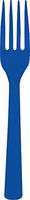 Club Pack of 288 Cobalt Blue Premium Heavy-Duty Plastic Party Forks