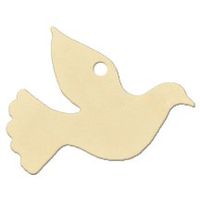 25 Pcs, 3-1/2" Dove Gift Tag Hand Cut Shapes