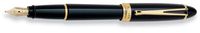 Aurora Ipsilon Deluxe Black w/ Gold Trim Medium Point Fountain Pen - AU-B12N-M
