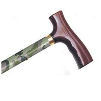 Folding Cane Camouflage. This Walking Cane has Push Button Height Adjustment and a Weight Capacity of 250 lbs. Comfortable Fritz Handle is Designed for Arthritis sufferers.
