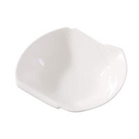 Bowl Ceramic Tableware Desktop Decorations Fruits and Vegetables Salad Dish Pasta Soup Bowl White Household tableware, retro bowl (Color : L)