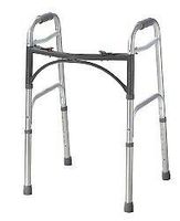 Aluminum Silver Folding Walker 25 to 32" H 146-10201-4