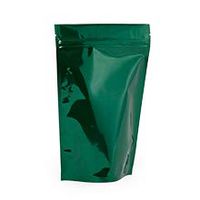 Green Foil Stand-Up Zipper Pouch - 5-1/8 X 3-1/8 X8-1/8 - Package 25