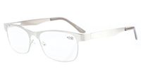 Eyekepper Readers Metal Frame Spring Hinge Reading Glasses Silver +1.75