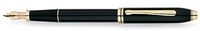 Cross Townsend Lacquer Fountain Pen - Black/Gold, Fine Nib 576-F