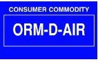 TapeCase Shipping Packing Labels"ORM D Air", Blue - 1000 per Pack (1 Pack)