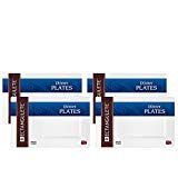 [20 Count - 13.5 Inch Plates] Rectangulete Designer Tableware Premium Heavyweight Plastic White Color Rectangle Dinner Plates With Border, Party & Wedding, Event Plate, Disposable Dishes