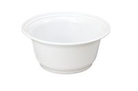 Microwavable 36oz White Plastic Bowls w/Lids, Rigid Recyclable Containers Food Storage for Hot or Cold Foods (50 count)