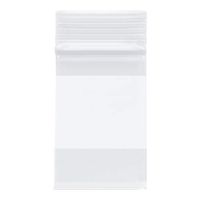 Plymor Heavy Duty Plastic Reclosable Zipper Bags w/White Block, 4 Mil, 2" x 3" (Case of 1000)
