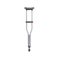 Thickened Aluminum Underarm Crutches - Double Crutches Walker for The Elderly - Disabled Walking Sticks Single Turner - Silver